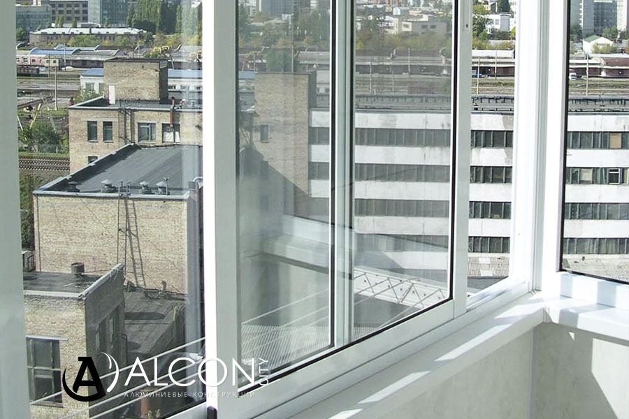 Раздвижные балконные рамы из алюминия в Домодедово